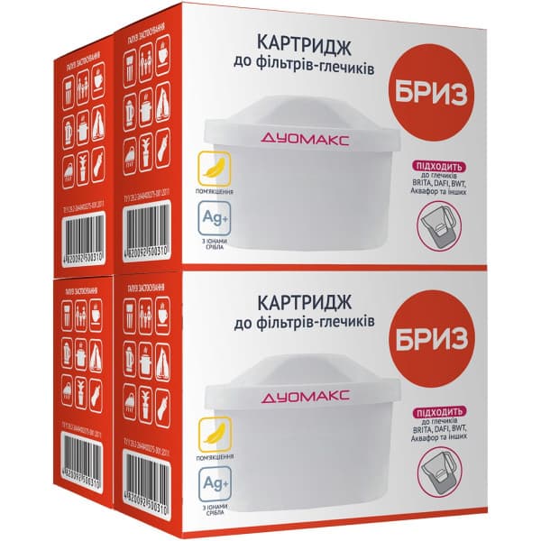 Бриз Дуомакс MAXTRA (4шт) Змінний картридж для фільтра-глечика